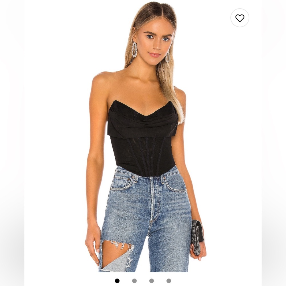 Hailee bustier top in black